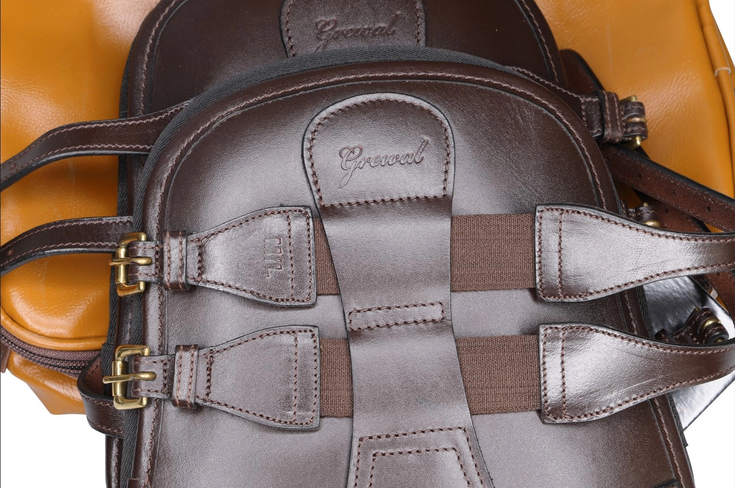 Open Front Tendon Boots Havana Leather - Image 3