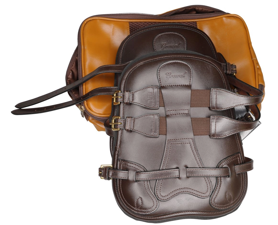 Open Front Tendon Boots Havana Leather - Image 2